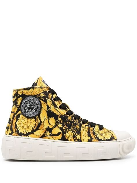 versace high top sneakers|barocco high top greca sneakers.